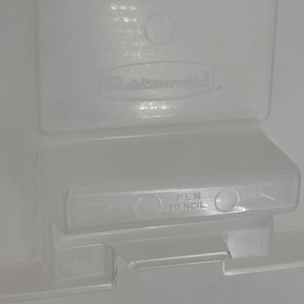 Vintage Rubbermaid Clear Plastic Snap Case Mr Brief Storage Container 1098 90s